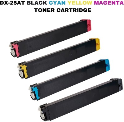 vevo toner cartridge Sharp DX-25AT (Color-Set B,C,Y,M) Compatible For Sharp DX-2000,DX2500 Printers Black + Tri Color Combo Pack Ink Toner