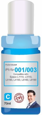 PRODOT Ep 001/003 Inkjet Ink Refill Compatible with Epson L1110, L1455, L3100, L3101 Cyan Ink Bottle