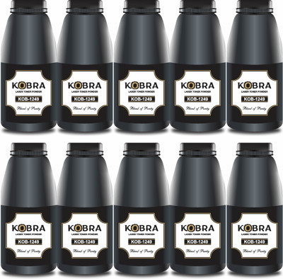 PRODOT Laser Toner Powder Compatible with HP 12A, 49A, Canon 303,308 (100g, Pack of 10) Black Ink Toner Powder