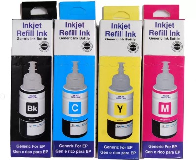 tequo Ink For T664 For Epson L130 L210 L220 L385 L565 L310 L350 L355 L361 L365 L1300 Black + Tri Color Combo Pack Ink Bottle