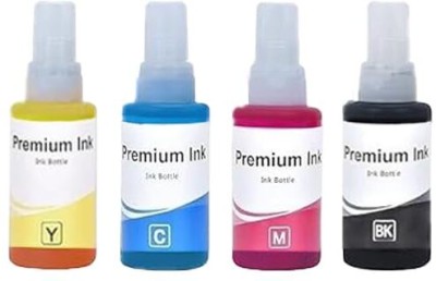 salaar 664 Refill Ink Bottle Set 70ml Compatible For EcoTank L1300,L310,L361,L380,L405 Black + Tri Color Combo Pack Ink Bottle