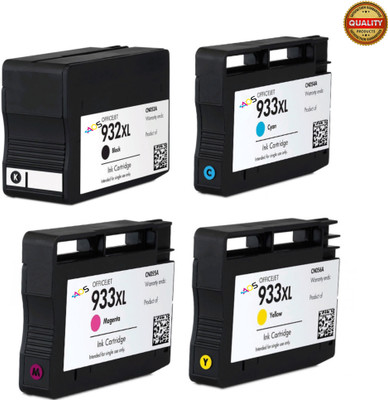 Aaos 932xl/933xl 1set Genuine-Quality Black + Tri Color Combo Pack Ink Cartridge