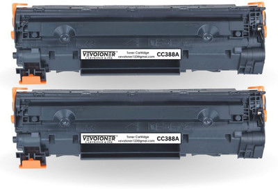 Vevo Toner Cartridge & Ink High Yield 88A Toner – Combo of 2 (2600 Pages Each) Black - Twin Pack Ink Toner