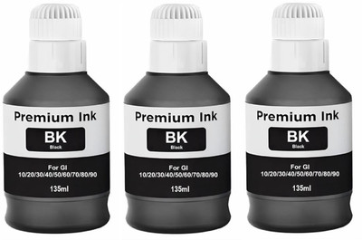 canoff GI-70 BK Ink Bottle(135ml X 3 Bottle)Compatible For PIXMA GM2070,GM4070 Printers Black Ink Bottle