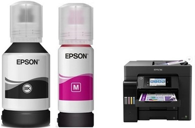 EPS ORIGINAL Epson Ecotank L6570 Multi-function Wifi Color InkTank Printer Magenta & Black Ink Bottle