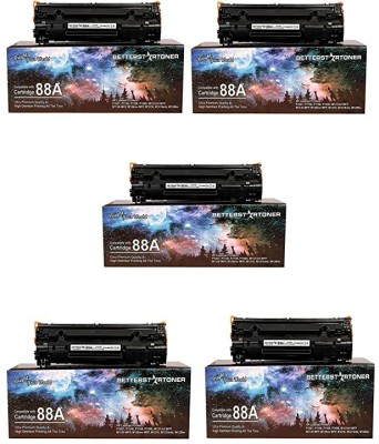 BETTERSTRTONER 88A Toner cartridge Compatible for HP P1007/P1008/Pro P1106/ Pro P1108/Pack of 5 Black Ink Cartridge