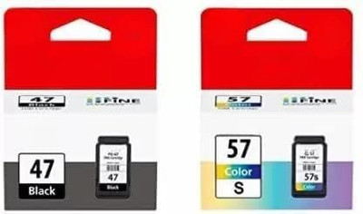CARTRIDGE ZONE 4-2-PG 47 & CL 57 Cartridge Black Ink Cartridge