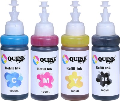QUINK refill ink for HP 678,802,680..... for Canon PG 40,47,88,810,830/CL 41,741...... Black + Tri Color Combo Pack Ink Bottle