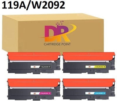 DR CARTRIDGE POINT HP 119A Set Compatible Toner Cartridge -W2090A, W2091A, W2092A, W2093A Black + Tri Color Combo Pack Ink Cartridge
