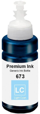 R C Print T673 Refill Ink Compatible for Epson L801,L805,L1800,L800,L810,850,1300 Printers Light Cyan Ink Bottle