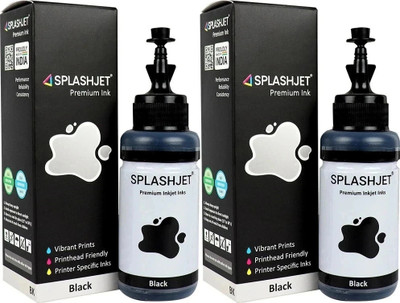 Splashjet T664 Ink for L130,L380,L210,L220,L310, L350 Printers-(70gm x 2 Black) - 501757 Black Ink Bottle