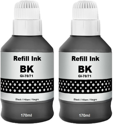 verena GI 71 Black Ink Used For G1020,G1730,G1737 G2020 G2021,G2060,G2730(Pack of 2) Black Ink Bottle