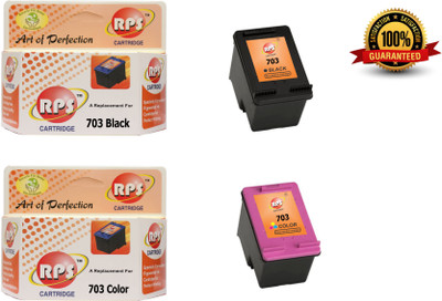 RPS 703 Black + 703 Color ( Black + Tri Color Combo Pack Ink Cartridge