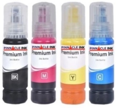 Pinnacle Ink Epson 001 003 008 Refill Ink For Use In Epson EcoTank L3151 Printers Black + Tri Color Combo Pack Ink Bottle