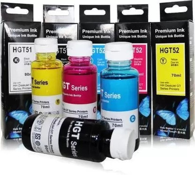 GPN PRINT Refill Ink For Use In HP InkJet GT5810 & GT5820 Printers BLACK 90 ML AND Black + Tri Color Combo Pack Ink Cartridge GPN PRINT Refill Ink For Use In HP InkJet GT5810 & GT5820 Printers BLACK 90 ML AND Black + Tri Color Combo Pack Ink Cartridge