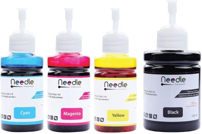 Needle Ep 664 Inkjet Ink Tank Refill Ink Compatible for Epson L130, L220, L310, L360 Black + Tri Color Combo Pack Ink Bottle