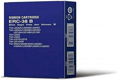 ZENCA TECHNOLOGIES ERC38B Cash Register Ribbon Fabric Set of 4 Black Ink Cartridge