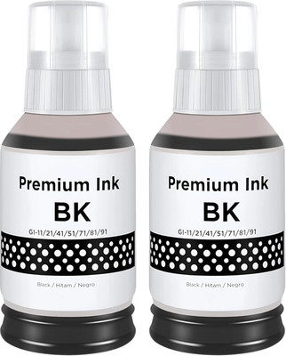 ASV GI 71 Ink for Cn Printer G1020 G1730 G1737 G2020 G2021 G2060 G3020 G3730 G3770 Black - Twin Pack Ink Bottle