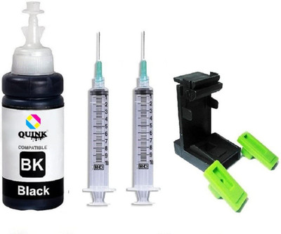 QUINK 805 Refill Ink for HP INK Cartridges 802 678 901 818 21 22 680 27 703 704 803 685 862 920 808 960 1PC X 100ml BLACK INK BOTTLE SET Black - Twin Pack Ink Cartridge