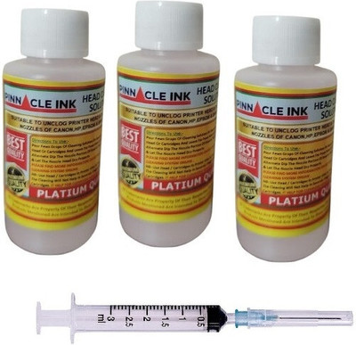PINNACLE Head Cleaner Solution for Printer Cartridges & Printer Head Red Ink Bottle