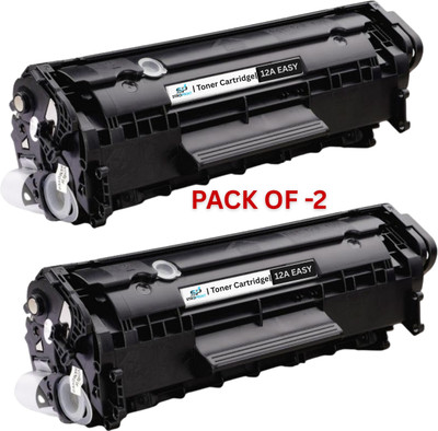 STROPRINT ™ 12A EASY REFILL Toner Cartridge (2PCS)for HP 1010,1012, 1015, 1018, 1020, 1022 Black Ink Cartridge