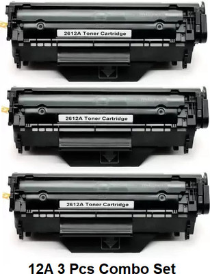 ITC Q2612A Toner Cartridge 3 Pcs combo Compatible For HP 12A / Q2612A Black Ink Toner