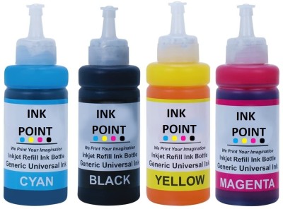 inkpoint Refill Ink For Use In Canon Pixma E470 Black + Tri Color Combo Pack Ink Cartridge