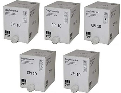 verena CPI 10 COMPATIBLE INK FOR GESTETNER DUBLICATOR (Pack Of 5) Black Ink Cartridge