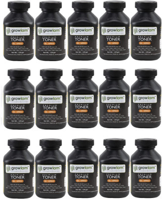 Growlam 12A Toner Powder 120gm USE IN HPLaserjet 55A/82X and CRG 303/FX-9/319 Pack of 15 Black Ink Bottle