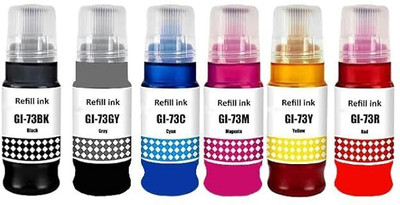 NNPRO GI-73 Ink Bottl(6 Color) Compatible For G570, G670, Printers Black + Tri Color Combo Pack Ink Bottle