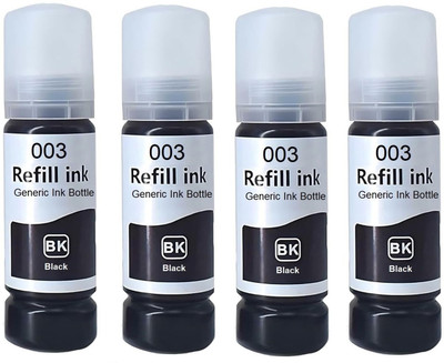 tequo 003,001 Refill Ink for L3110, L3150, L3250, L3252, L3115, L3116 Printer Black Ink Bottle