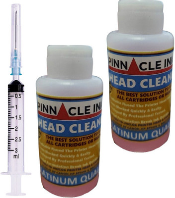 PINNACLE 2 HEAD CLEANING SOLUTION LIQUID FOR INKJET PRINT HEAD AND CARTRIDGES White Ink Bottle
