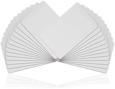 canoff Plain White PVC Cards for Inkjet Printers-(Aadhar Card, College ID)(Pack Of 100) White Ink Cartridge