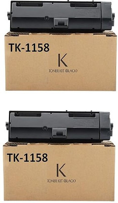 Crid Tk-1158 Black Toner Cartridge for Kyoceraa Ecosys P2235Dn P2235Dw Printer(2-pcs) Black Ink Toner