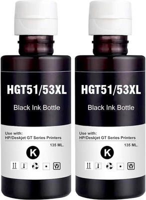 ZOKIO GT51/53 XL Refill Ink Compatible for 310, 315, 319, GT5810, GT5820 Printer Black Ink Bottle