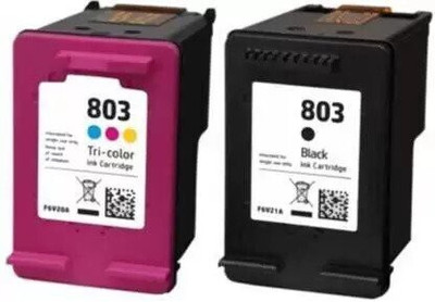 INKTECH 803 BLACK & TRICOLOR Ink Cartridge For 803 Black + Tri Color Combo Pack Ink Cartridge