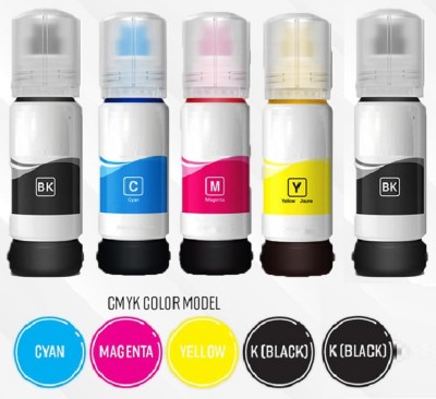 DR CARTRIDGE POINT Ink Refill for Epson 001,003,L1110,L3100,L3101,L3115,L3116,L3151,L3152,L3156,L51 Black + Tri Color Combo Pack Ink Bottle