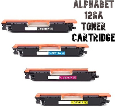 ALPHABET 126A/CE 310A/311A/312A/313 Black + Tri Color Combo Pack Ink Cartridge