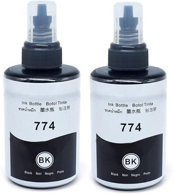Ziant Ink For Epson Eco Tank T774 -Pack of 2 M100 / M105 / M205 / L655 Black - Twin Pack Ink Bottle
