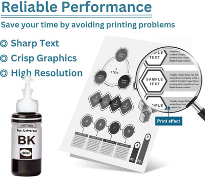 Kosh Refill Ink Compatible For PG 745,745s,745xl (Black+SuctionTool+Syringe) Black Ink Cartridge