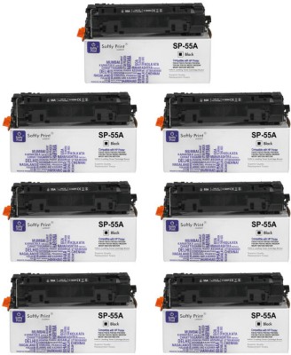 softly print 55A / CE255A Compatible for HP 55A Toner Cartridge Laserjet PACK 7 Black Ink Cartridge