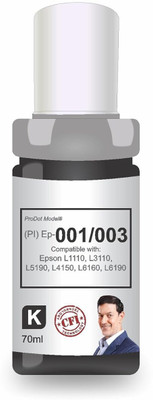 PRODOT EP 001/003 Inkjet Ink Refill Compatible with Epson L1110, L1455, L3100 Black Ink Bottle