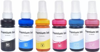 tequo ink refill for Epson 673 for L801, L805, L800, L810, L850, L1300 (6 Color Set) Black + Tri Color Combo Pack Ink Bottle