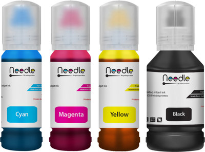 Needle 003 70CMY+135K gms for L3110 L3150 L3250 L3252 L3115 L3116 L3101 Printers Black + Tri Color Combo Pack Ink Bottle