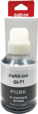 uv infotech GI71 Refill Ink Compatible In Cn Pixma G3060 Printers Black Ink Bottle. Black Ink Bottle