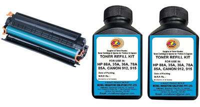 MOREL 88A EASY REFILL WITH POWDER FOR HP C388A P1007 1008 M1213NF M1136MFP. (SET OF 2) Black - Twin Pack Ink Cartridge