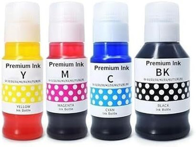 GHT HP DeskJet GT Series Ink Bottles Black + Tri Color Combo Pack Ink Bottle