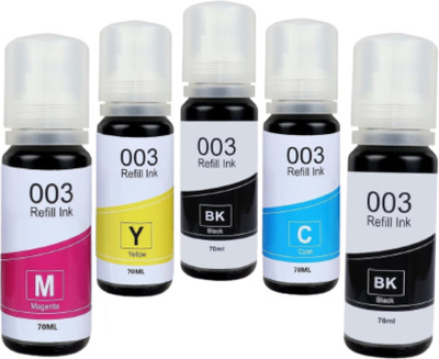 ASV Refill ink 001/ 003 Ink L3110, L3150, L3250, L3252 L3115, L3116 Black + Tri Color Combo Pack Ink Bottle