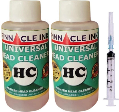 PINNACLE 2 HEAD CLEANING KIT FOR Ep CANON BROTHER HP PRINTERS Red Ink Bottle