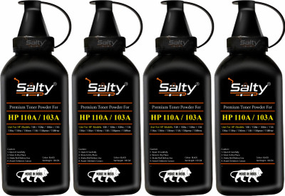 Salty Ultra Dark Toner Powder Compatible For 110A,103A Cartridge 4Pic (100 Gm Each) Black Ink Toner Powder